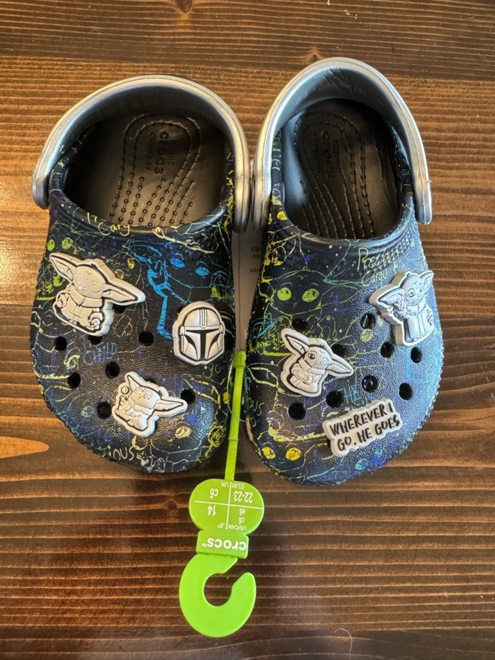 CROCS X Star Wars The Mandalorian The Child Classic Grogu Kids Clog Size 6C